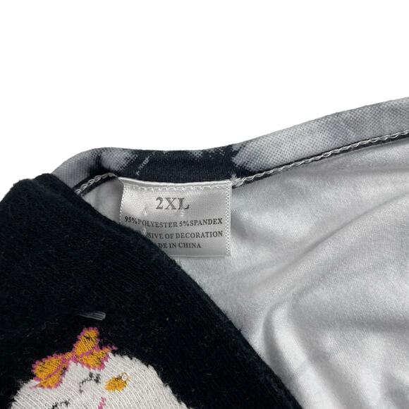 Unbranded Gray & Black Ghost Print Short Sleeve Dress with Socks 2XL - Picture 3 of 3